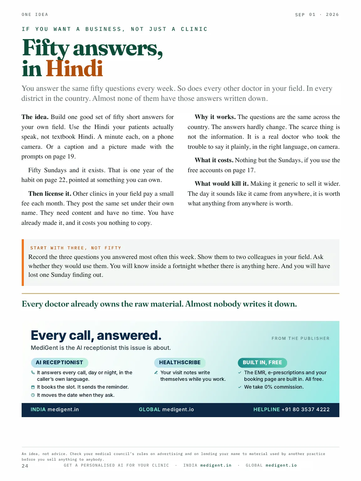 MediGent AI Clinicals, Issue 01, page 24